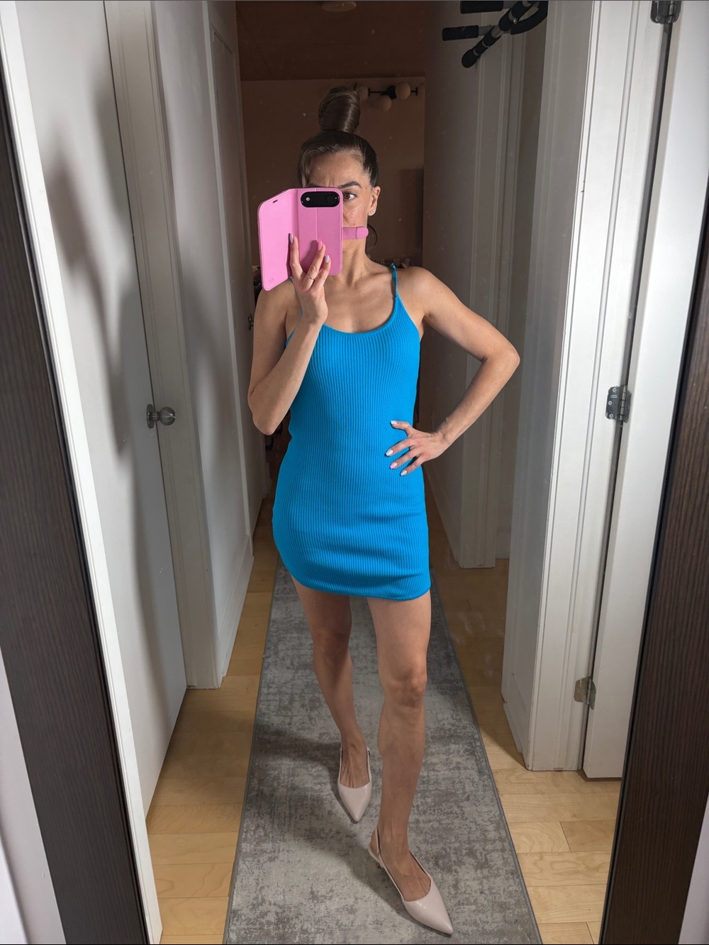 🔥BOGO FREE Forever 21 Bright Blue Ribbed Tank Mini Dress